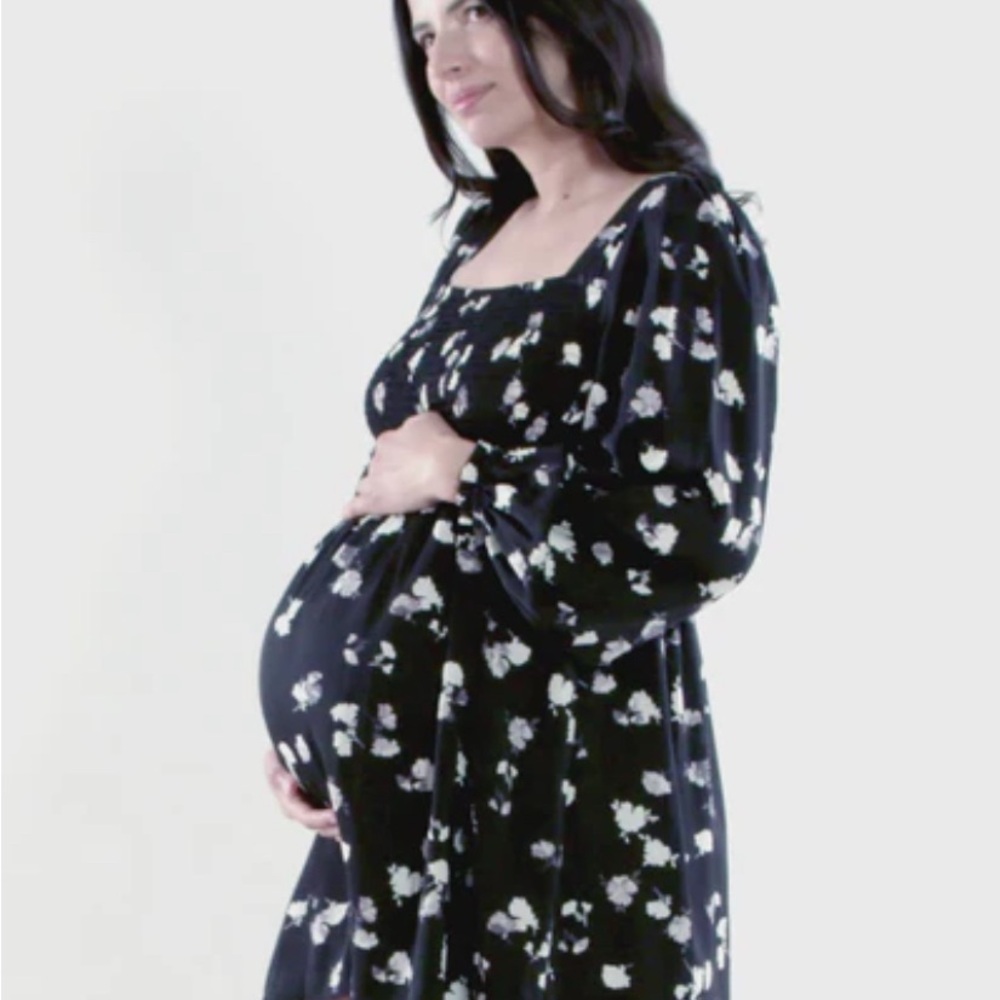Kohl's Black Floral Maternity Dress - Motherhood